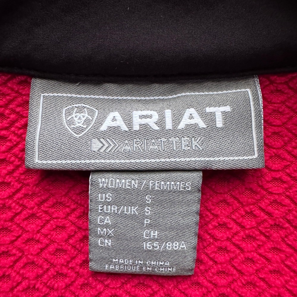 Ariat Womens Team Mexico Softshell Jacket Black Tri-Color Logo Western Coat Sz S - Picture 8 of 16